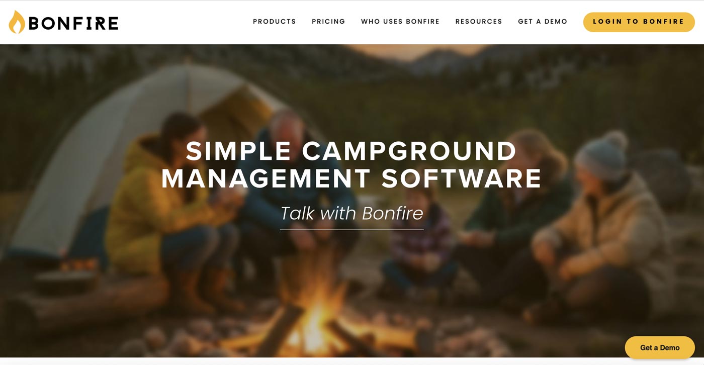 Bonfire campground management software
