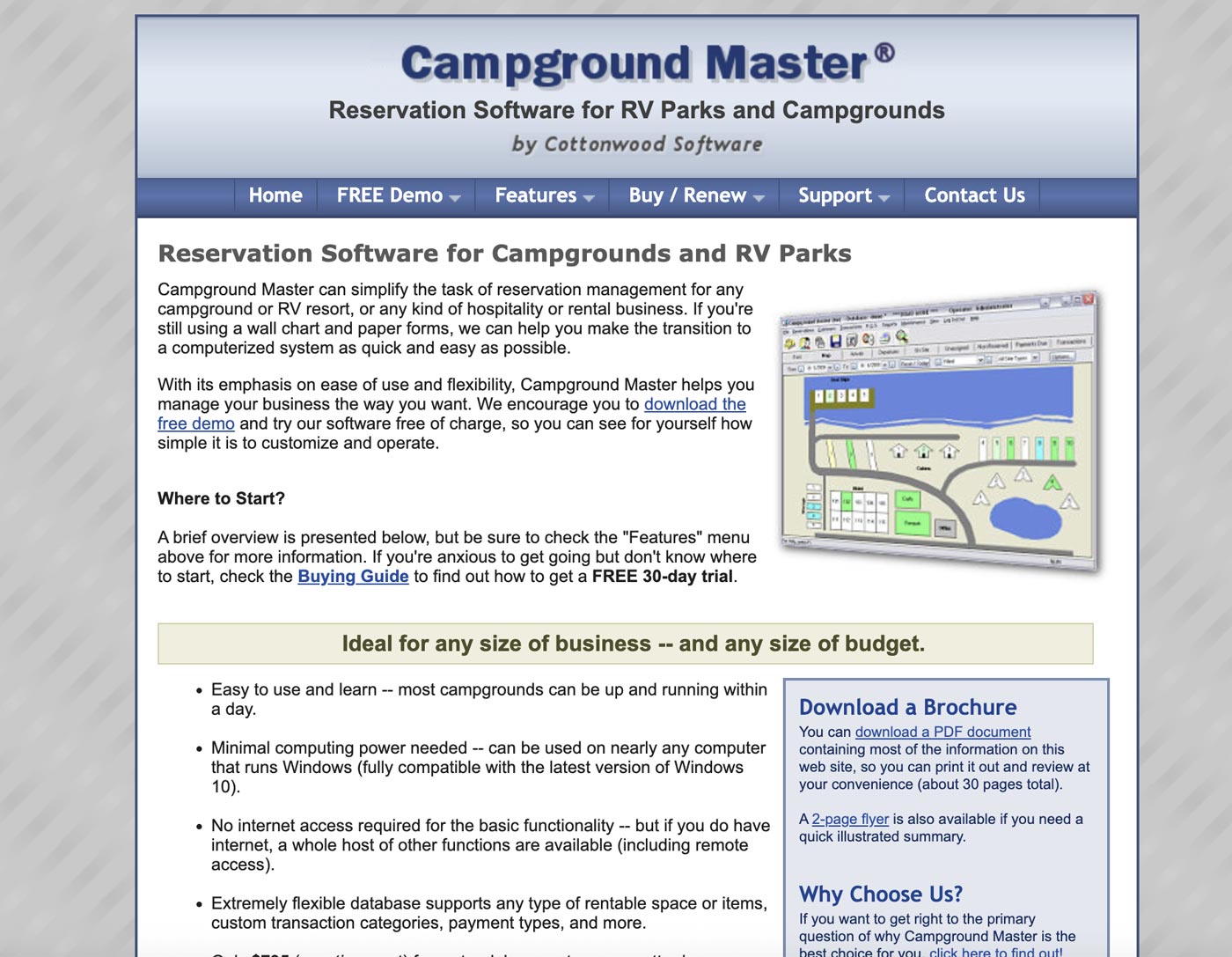 Campground master management software