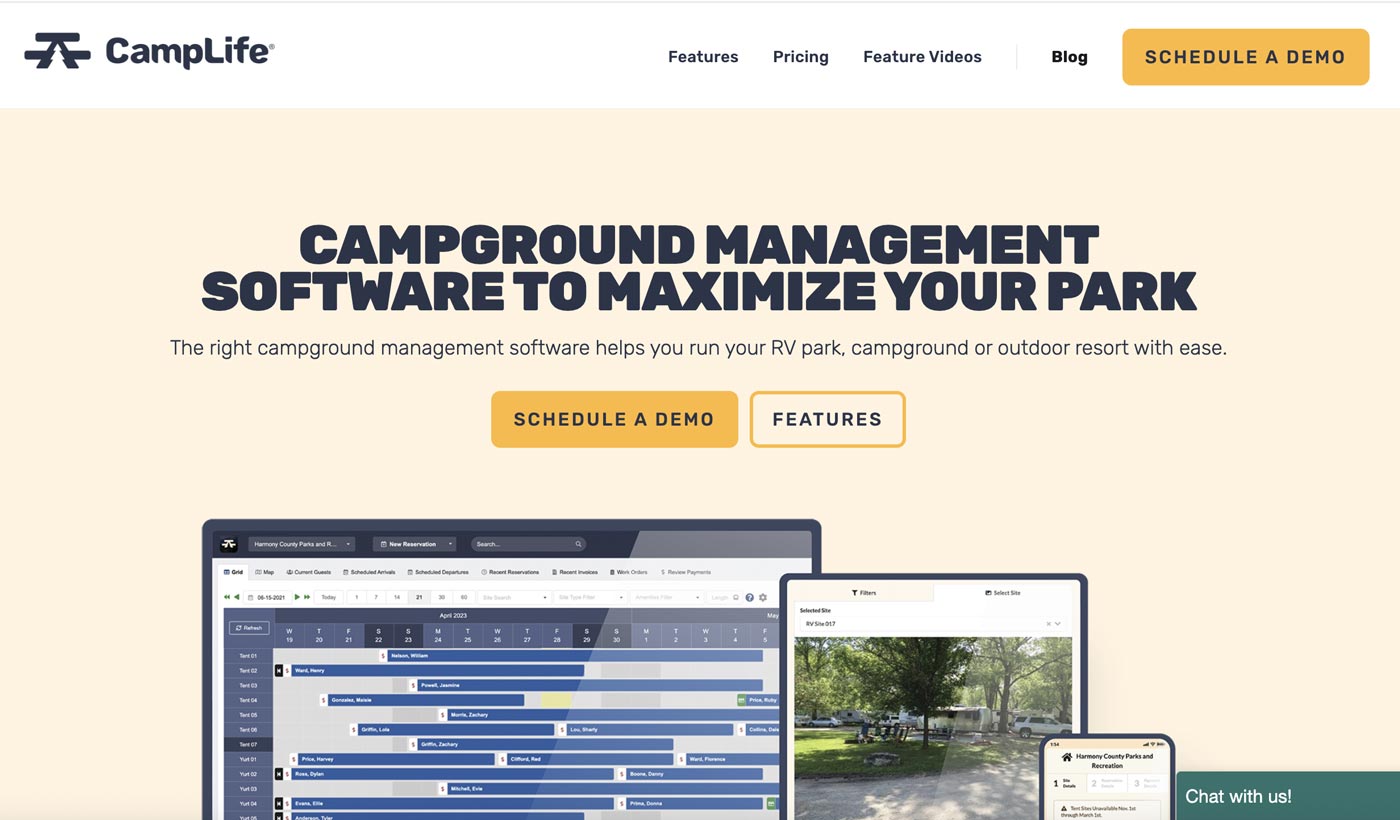 Camplife campground management software