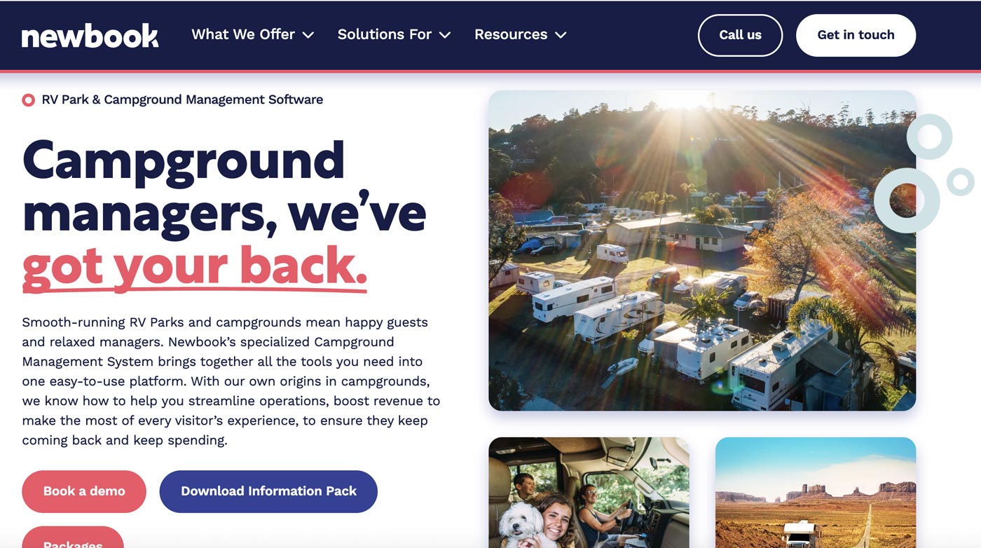 Newbook campground booking software