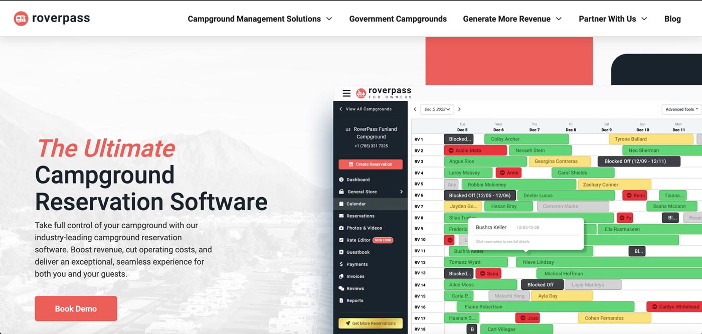 Roverpass campground software review