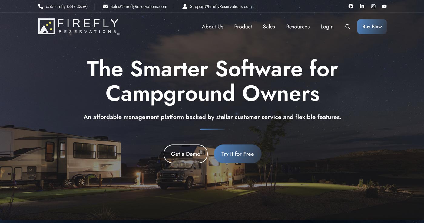 Firefly campground management software